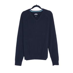 CLUB MONACO Cashmere V Neck Sweater Black Long Sleeve Pullover Men's L